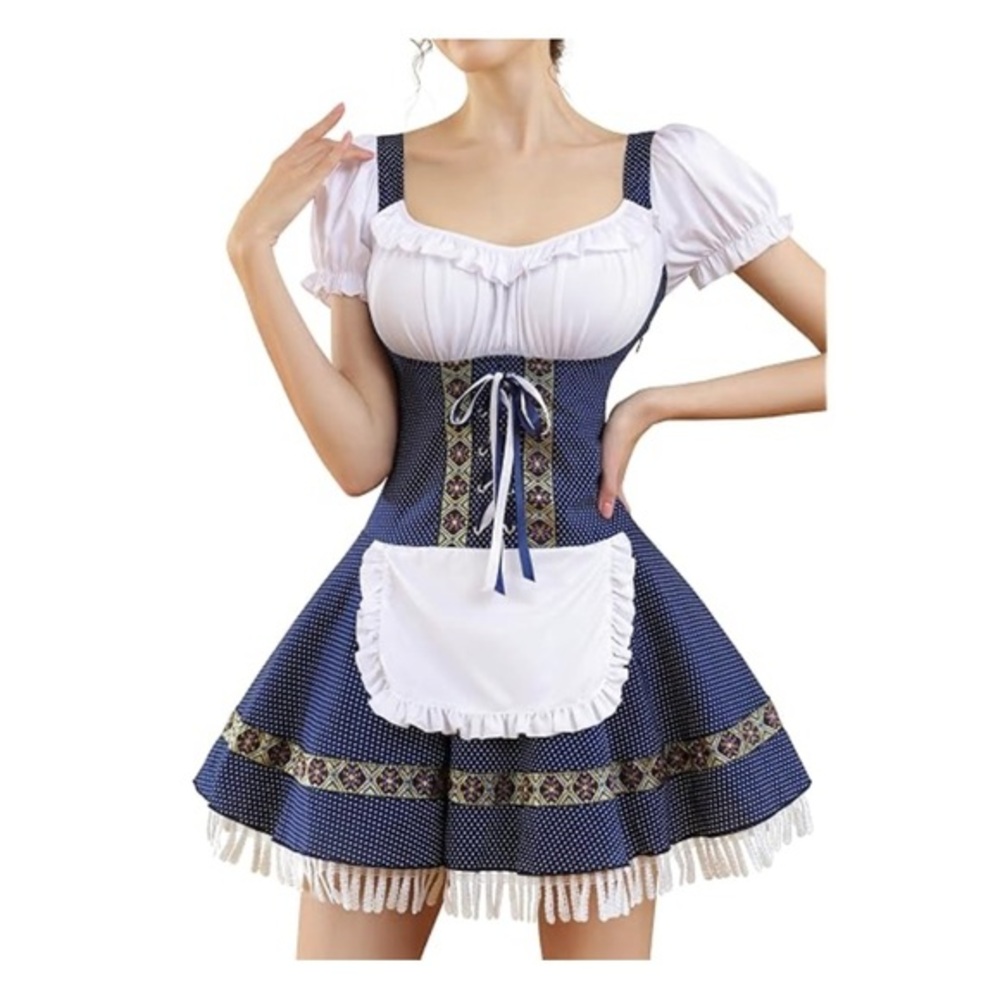 HIZITI Women's Flirty Lederhosen Beer girl Costume size large
